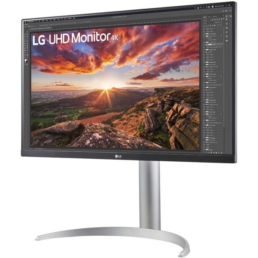 LG 27UP85NP-W, 68,6 cm (27 Zoll), 3840 x 2160 Pixel, 4K Ultra HD, LED, 5 ms, Silber